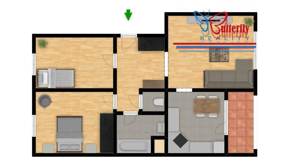 P R E N A J O M  3-izbový byt Gercenova Bratislava – Petržalka