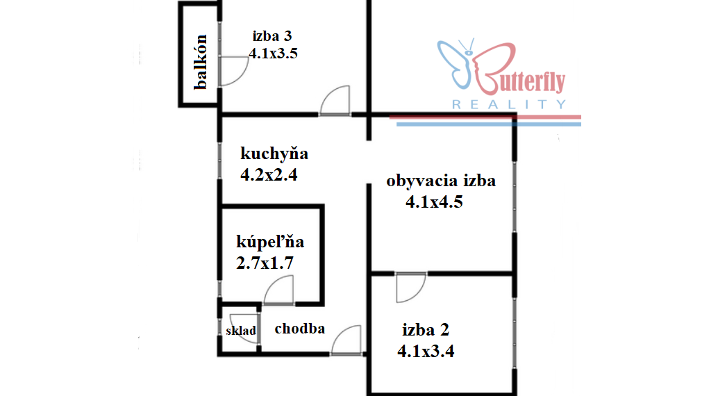 PREDAJ 3 izbový byt, 76,5 m2, Handlová, 29.augusta.