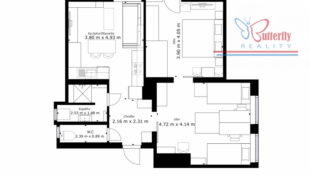 Predaj 3 izbový byt v Novákoch