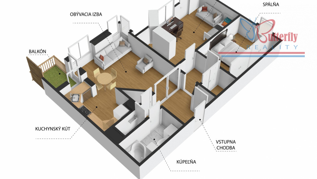 REZERVOVANÝ: 3 izb. byt s garážou, Špieszova ul., Karlova Ves