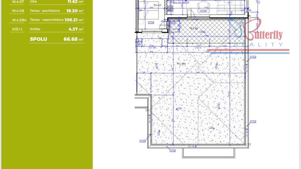 Strešný 3-izbový byt s veľkou terasou na prenájom – Ivanka pri Dunaji, Bernolákovská