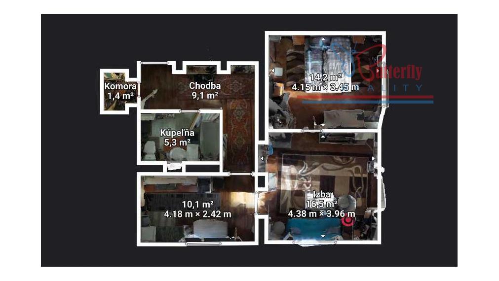 Predaj 2 izbový byt 68 m2 Handlová 29 augusta