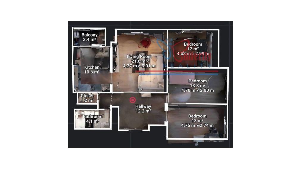 REZERVOVANÝ Veľký 4i zrenovovaný byt, 97m2, Hrobákova, Petržalka