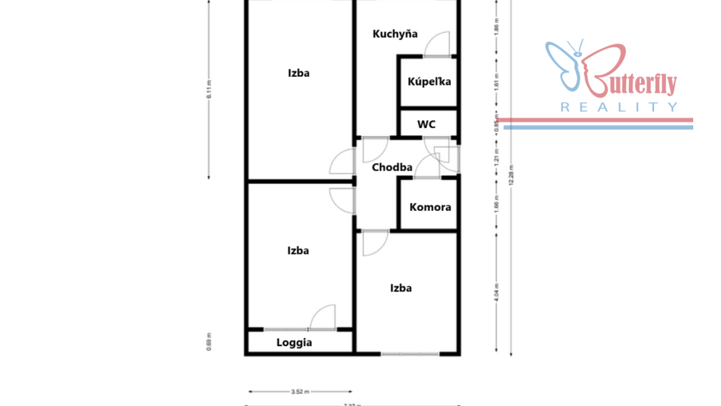 Predaj 3 izbový byt 80m2 Prievidza ulica Gorkého