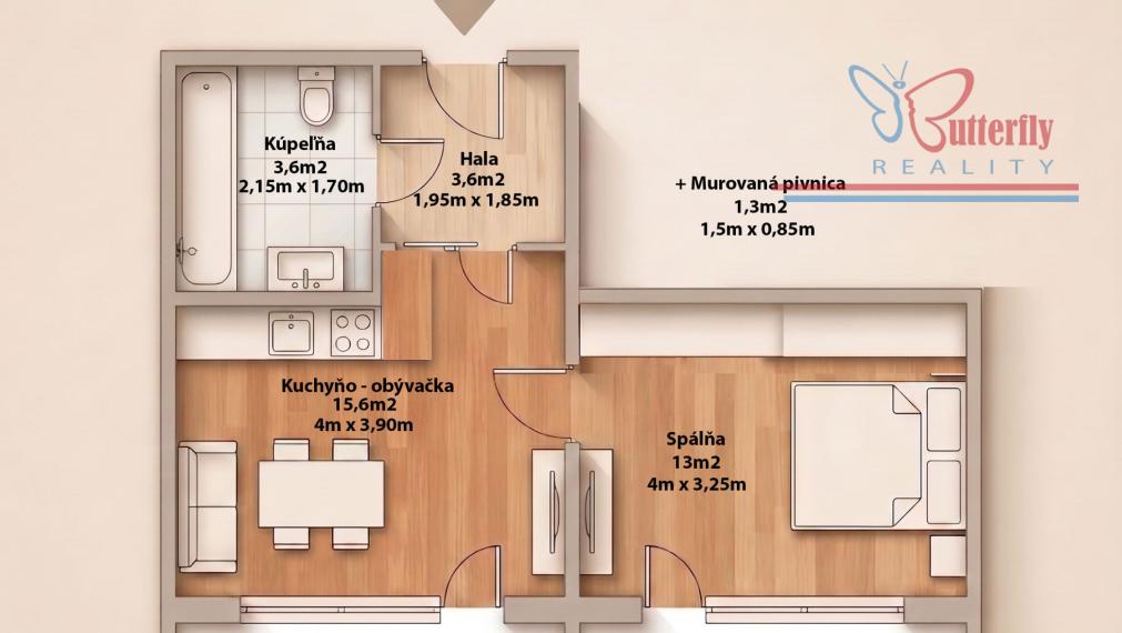 PREDAJ 2-garsónka, 2 loggie, pri električke, Strečnianska ul.