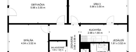 P R E D A J   3-izbový byt Dubnická v pôvodnom stave