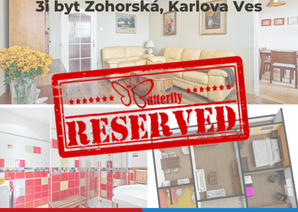 PREDANANÉ 3-izbový byt na Zohorskej ulici, Bratislava – Karlova Ves